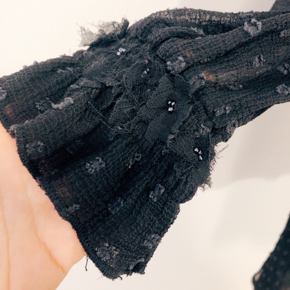 Zara navy chiffon dress - Picture 2 of 3